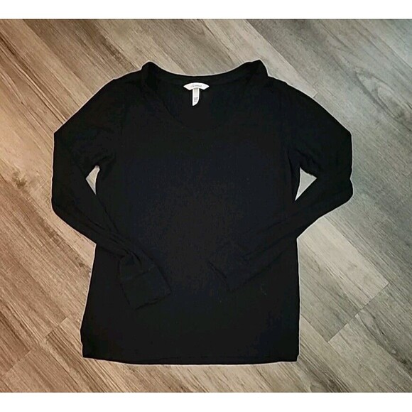 Soma Tops - SOMA Black Small Tunic Top Long Sleeve Scoop Neck Soft Knit Lounge Wear Cozy
